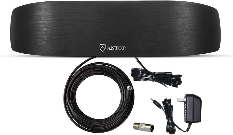 Antop High Gain Indoor Radio Antenna Multi-Directional Amplified AM FM Antenna 5