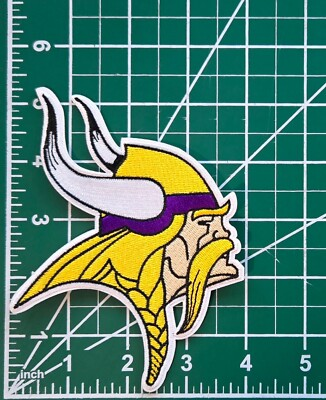 #ad Minnesota Vikings BIG 5quot; Iron Sew On Embroidered Patch Free Tracking $9.95