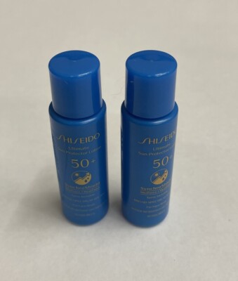 x2 Shiseido Ultimate Sun Protector Lotion SPF50+ Synchro Shield 7 mL/ .23 oz NEW