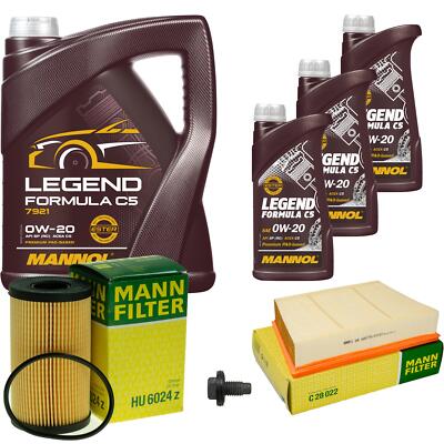 MANN Inspektionspaket 8 L MANNOL Legend Formula C5 0W-20 für Jaguar E-Pace 2.0
