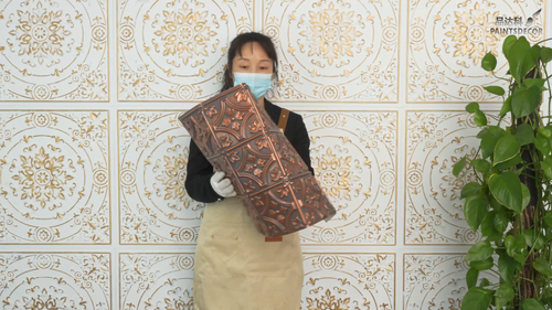 Ancient Ceiling Tiles Decorative 3D Panel for Cafe PLB10 Rustic copper 10pcs/lot - Video 1 of 1