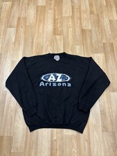 VTG 90s Y2K Arizona Hanes Crewneck Pull Over Sweatshirt LG Graphic Print B72