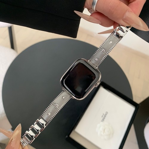 Für Apple Watch Series 10 9 8 7 6 5 Ultra Diamond-embedded Metall Armband Bracelet - Bild 11 von 17