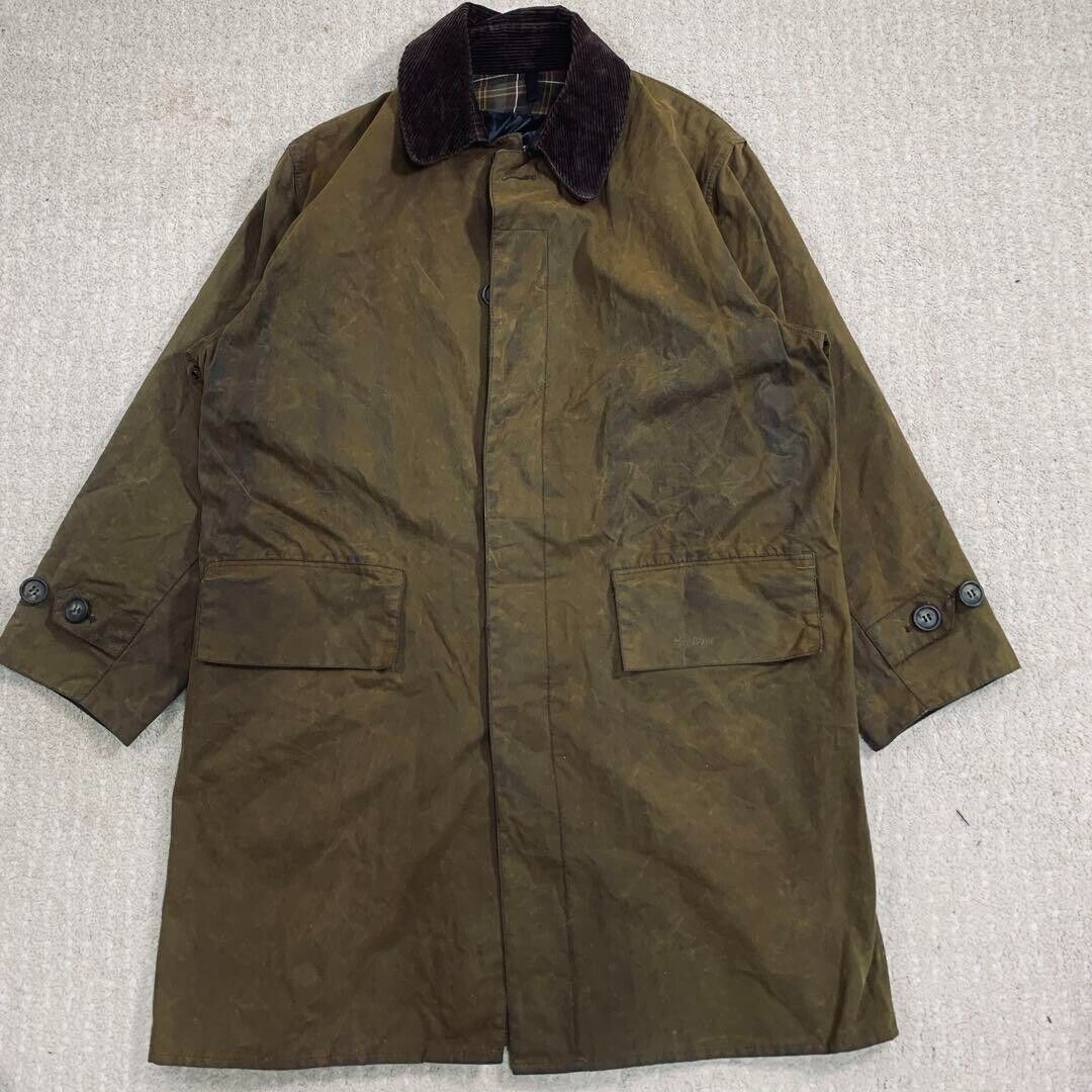 Barbour CLASSIC 3/4 Coat WAX Oiled Jacket green size M men Barbour CLASSIC 3/4 Coat WAX Oiled Jacket green size M men