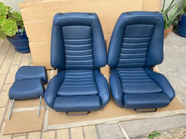 KIT ASIENTO TAPIZADO RECARO E21 E10 MUSTANG VINILO ALEMÁN MARINO NUEVO Foto 2 de 4