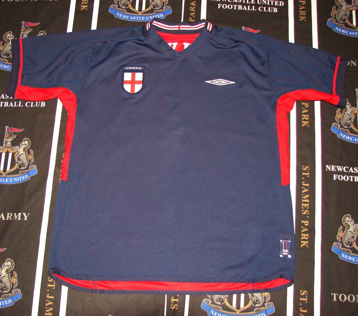 England Away Football Reversible Shirt Jersey 2002 2003 2004 Umbro