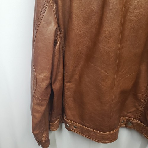 Vintage Roundtree and Yorke Leather Jacket Men's Sz XL Brown Bomber Lambskin - Picture 11 of 21