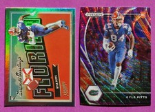 (2)Lot 2021 Panini-Kyle Pitts-Absolute Seasons Greetings/Prizm Draft Purple Wave