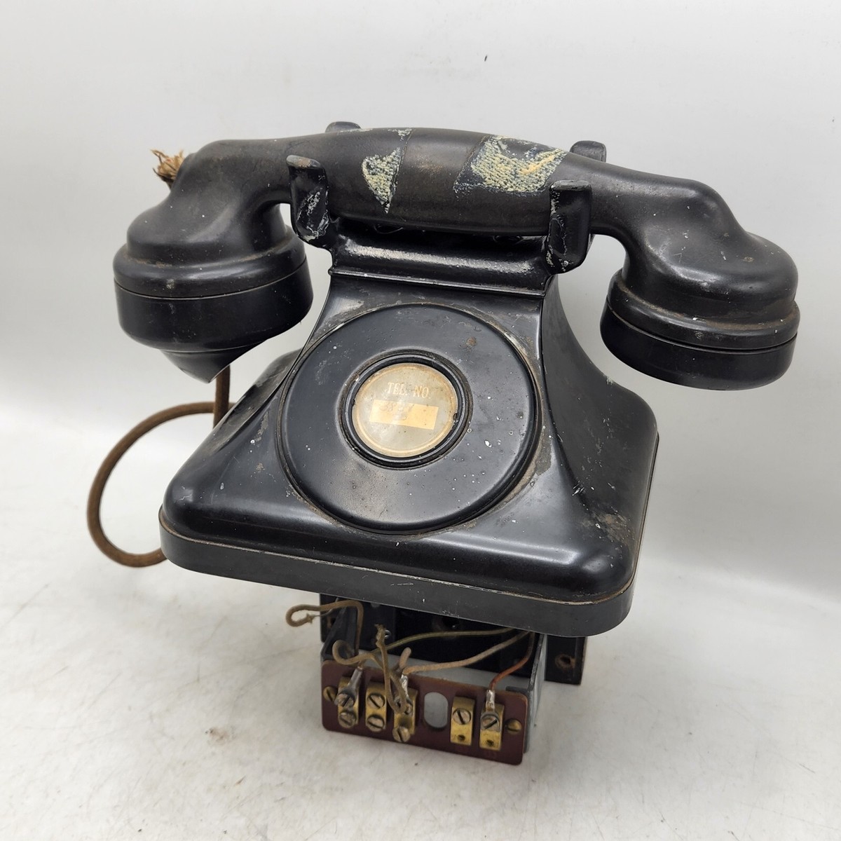 Vintage Leich Non-Dial Bakelite Telephone Phone Custom Wall Mount 