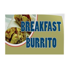 Decal Stickers Breakfast Burrito Advertising Printing Vinyl Store Sign Label