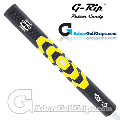 G-Rip Hexy Straight Taper Midsize Puttergriff - Gelb / Schwarz + Gratis Tape