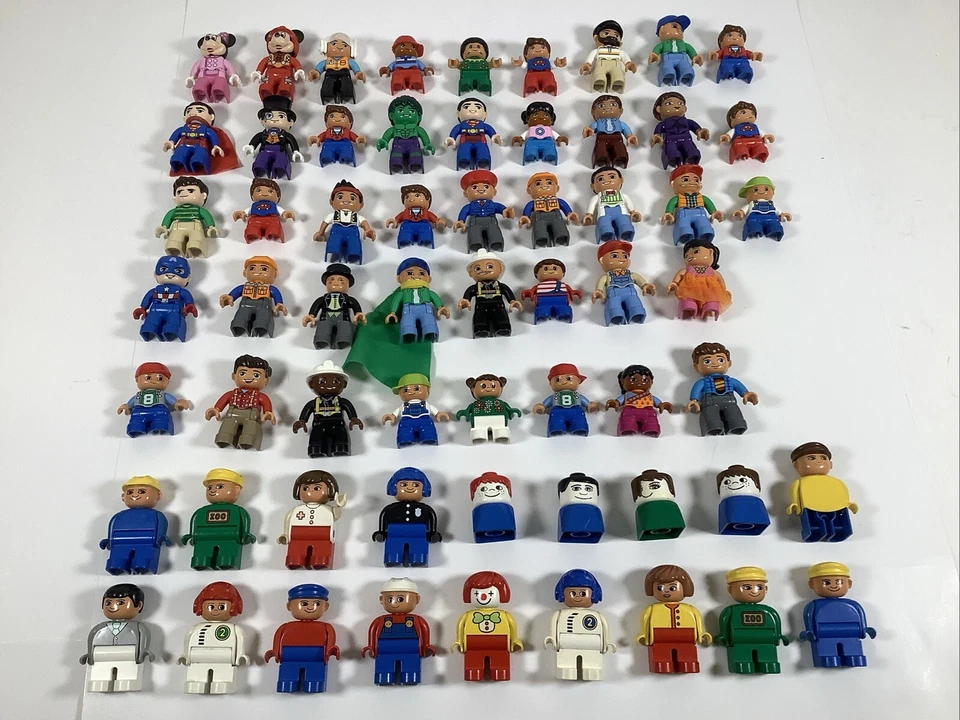 LEGO Duplo 61 Figures Hulk Sandman Superman Mickey Minnie Children Vtg Figures - Image 2 of 4