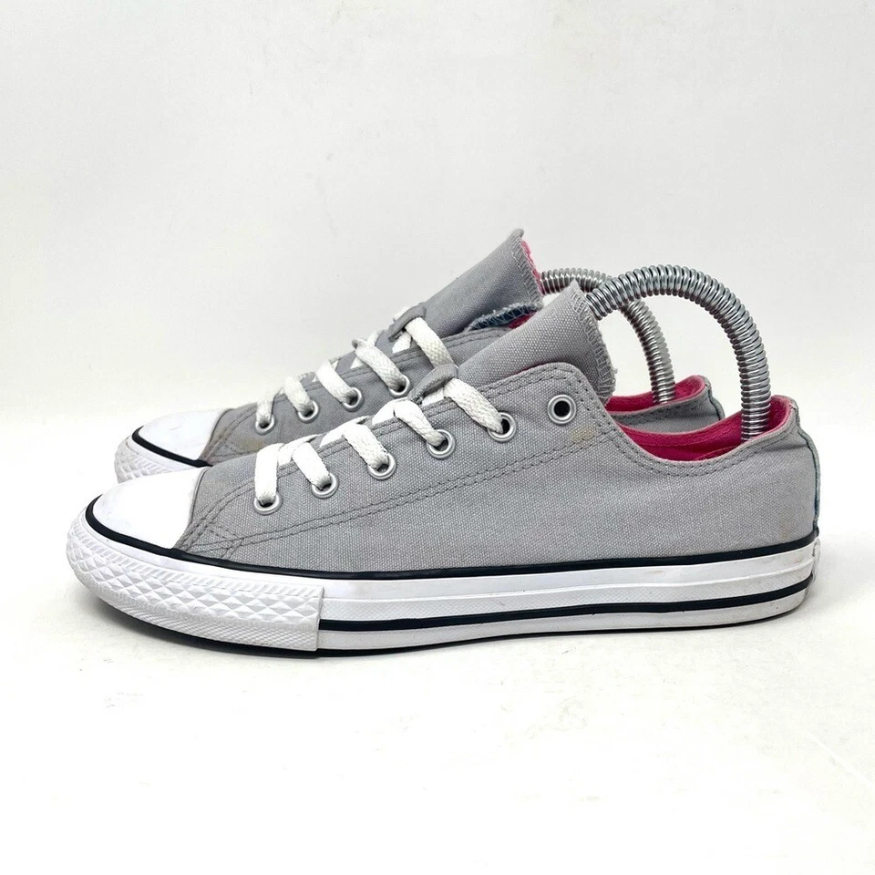 Converse Chuck Taylor All Star Low Top Doble Lengua Gris Rosa Azul Juvenil 5 Foto 4 de 4