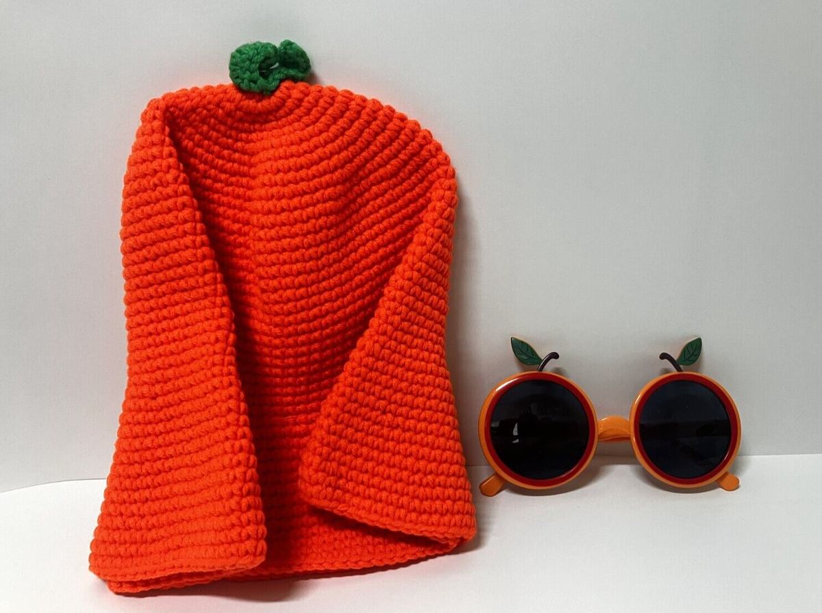 Jeju Tangerine Soft Fit Knit Hat +Sunglass Set / Korea/ Bucket +