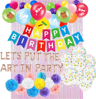 Lets Put the Art in Party, Art Party Decorations, Painting Birthday Party Decora