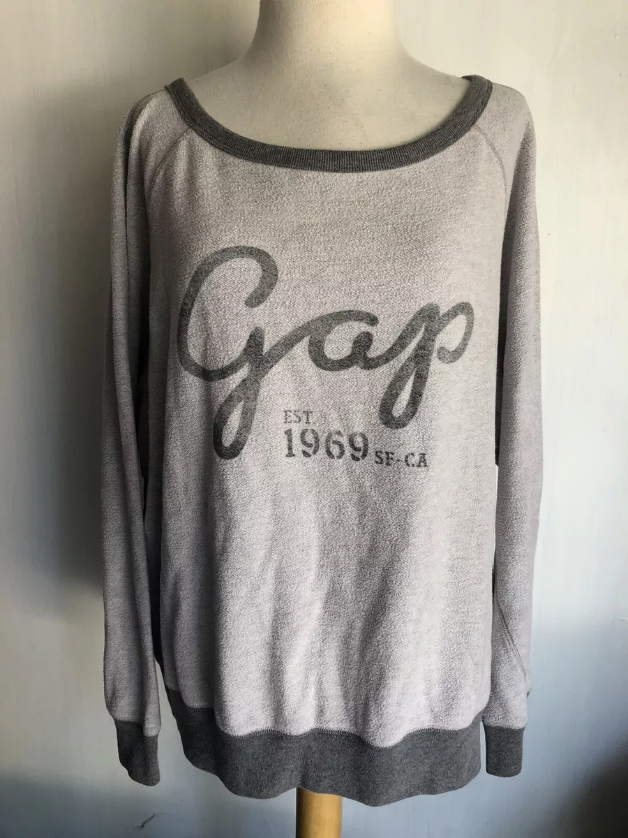 GAP EST. 1969 SF • CA Official Women’s Gray Pullover Sweatshirt Size Large