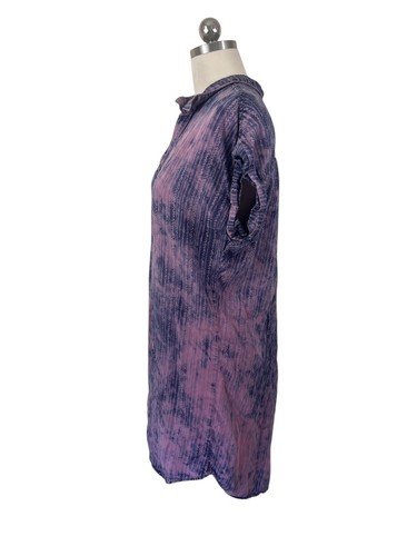 Cloth & Stone Shirt Dress Womens Large Purple Tie Dyed Artsy Boho Indie Fesitval - Picture 5 of 10