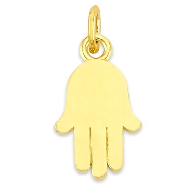 Massiver Gold Hamsa Charm erhältlich in 10k oder 14k Gold - religiöser Schmuck