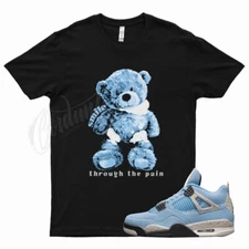 Black SMILE T Shirt for J1 4 University Blue Tech Grey Cement 1 Powder UNC