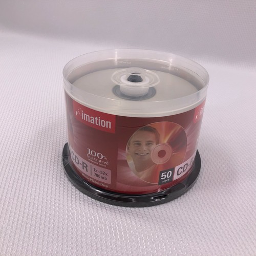 Imation CD-R 700mb Blank 50 Pack Discs Shiny 1x-52x Compatible NEW Sealed - Picture 2 of 10