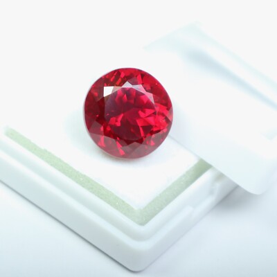 20.40 CT WONDERFUL UNHEATED 16x09 MM ROUND NATURAL RED RUBY LOOSE GEMSTONE