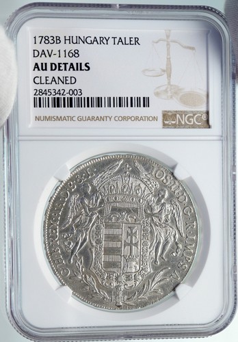 1783 HUNGARY King Joseph II MADONNA & JESUS Antique Silver Taler Coin NGC i85325 - Picture 4 of 5