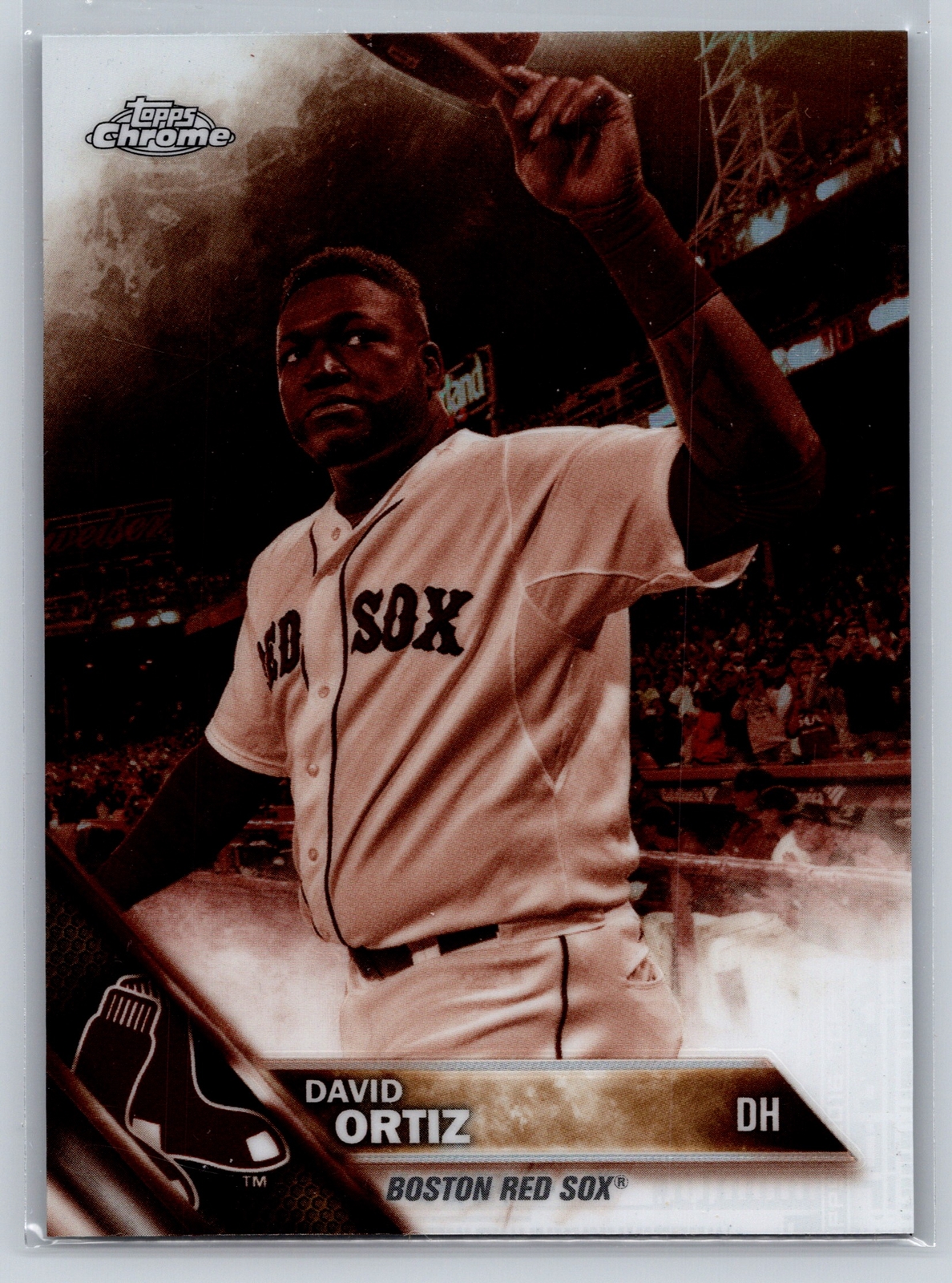 2016 Topps Chrome #153 David Ortiz Sepia Refractor