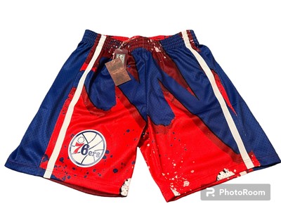 Mitchell & Ness NBA Philadelphia 76ers Size Large Hyper Hoops Swingman Shorts 