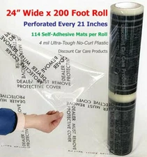 Sticky Floor Mats 24” Wide x 200’ Roll | 21” Perforated Adhesive Floor Mats 4mil