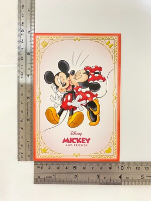 The Disney Kiss ポスター　ミッキー　ミニー Mickey & Minnie Kiss Disney Fan Limited Postcard Illustration From