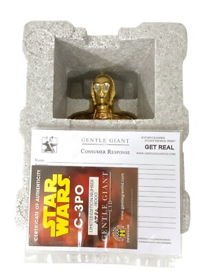 スターウォーズ C-3PO ゴールドプラテッド コレクティブルバスト ジェントル スターウォーズ C-3PO ゴールドプラテッド コレクティブルバスト