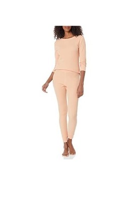 NWT Amazon Essentials pajama set 2 pieces waffle knit coral pink size M