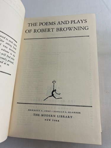 The Poems & Plays of Robert Browning, Modern Library Giant, 1934 Hardcover - Picture 8 of 10