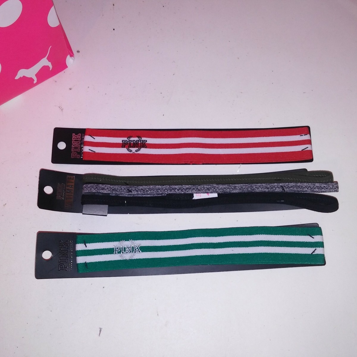 Victoria\'s Secret PINK Multi-Piece Pink, Red & Black Hair Accessory Set Victoria main image 3