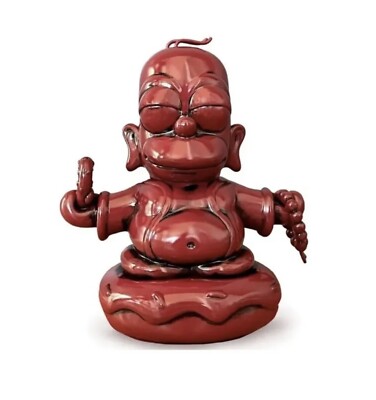 Kidrobot The Simpsons Homer Buddha Vermilion Red 7'' Vinyl Figure Brand New