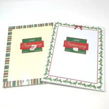 Gartner Studios Stationery Holly Border 100 ct. & Green Stripes 100 ct. 2005 New