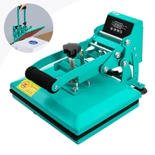 11.8*9 inches Heat Press Machine for DIY T Shirts, T Shirt Press Machine Blue