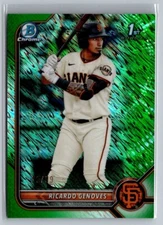 RICARDO GENOVES 2022 BOWMAN CHROME 1ST BOWMAN SP GREEN SHIMMER REFRACTOR RC #/99