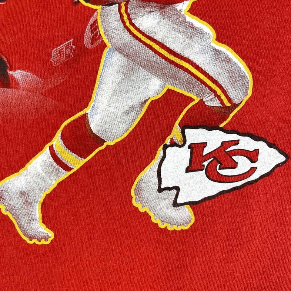 Camisa grande Y2K Kansas City Chiefs para hombre Larry Johnson 100 % algodón camiseta vintage Foto 4 de 4