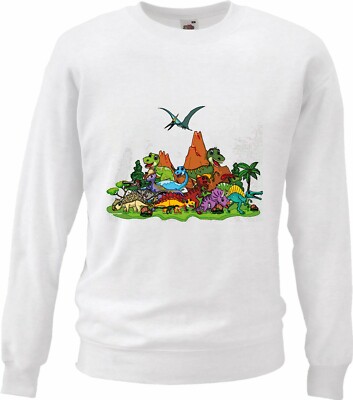 Sweatshirt VIELE DINOSAURIER AUF EINER INSEL REPTIL FLEISCHFRESSER