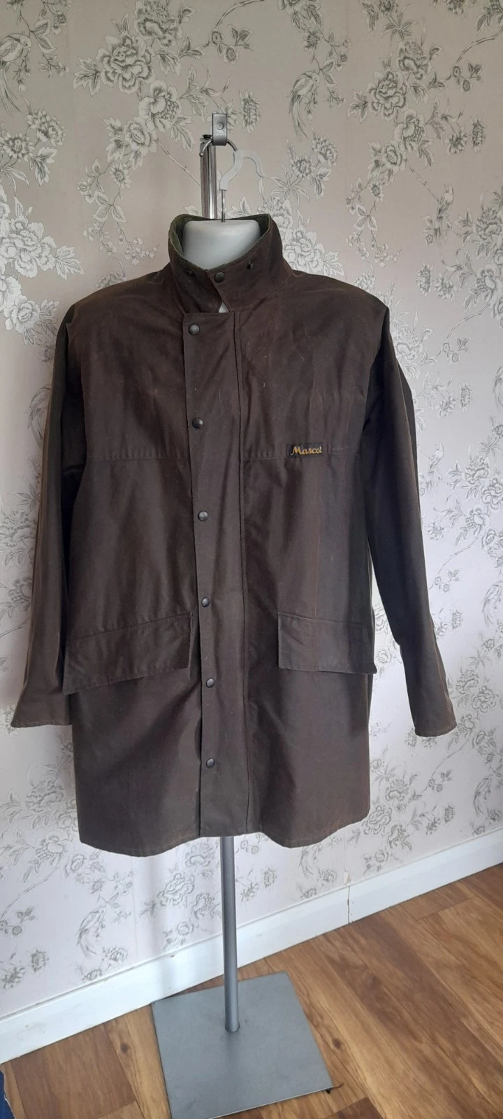 Mascot Clacton Waxed Jacket Mens,Size L Brown Vintage Waterproof Field Farm Work