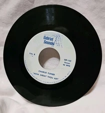 Charlie Flener I saw the light How Great Thou Art 45 rpm single gospel folk RARE