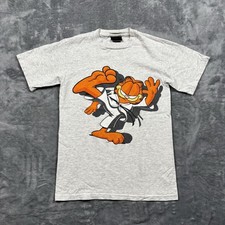 Vintage Garfield 90s Karate Cartoon T-Shirt Martial Arts Made In USA Youth Large