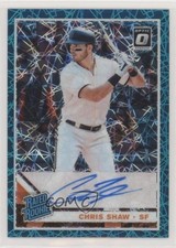 2019 Panini Donruss Optic Teal Velocity Prizm 15/35 Chris Shaw #RRS-CS Auto 2a9