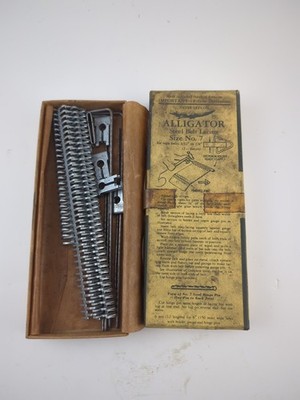 Alligator Steel Belt Lacing Size No. 7 Vintage Kit Partial Box