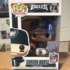 Funko Pop! Vinyl Carson Wentz Eagles NFL Football Figure #74 Green Jersey