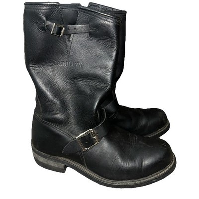 Carolina Engineer Boot Black Leather 10R USA NITRO Oil Resistant Sole