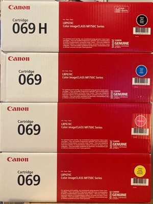 Canon 069 H Black High Yield, 069 Cyan/Magenta/Yellow Standard