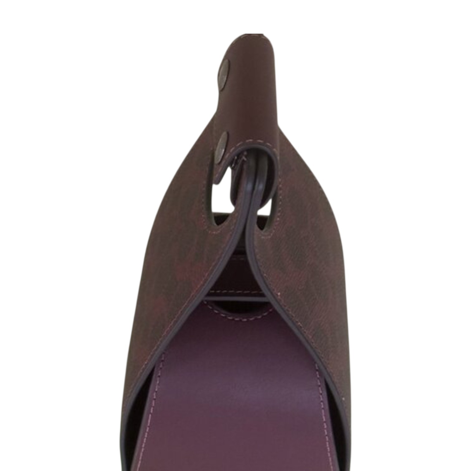 COACH SIGNATURE WINE BOTTLE CARRIER TOTE HOLDER BAG BURGUNDY WINE GREAT GIFT NEW