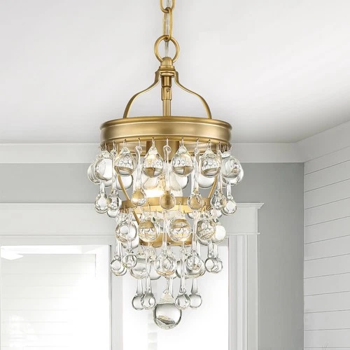 Crystorama Lighting Group 131 Calypso 7"W Crystal Mini Pendant - Chrome - Picture 8 of 12